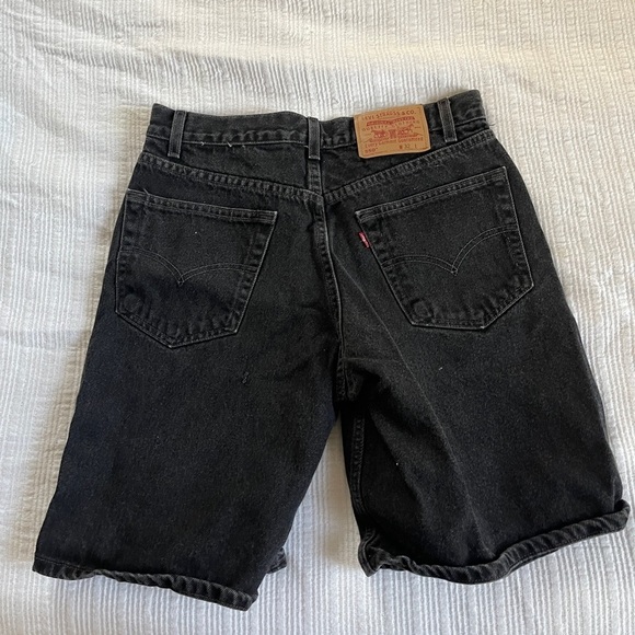 Levi's Pants - Vintage 550 relaxed fit black high waisted denim shorts woman’s size 32